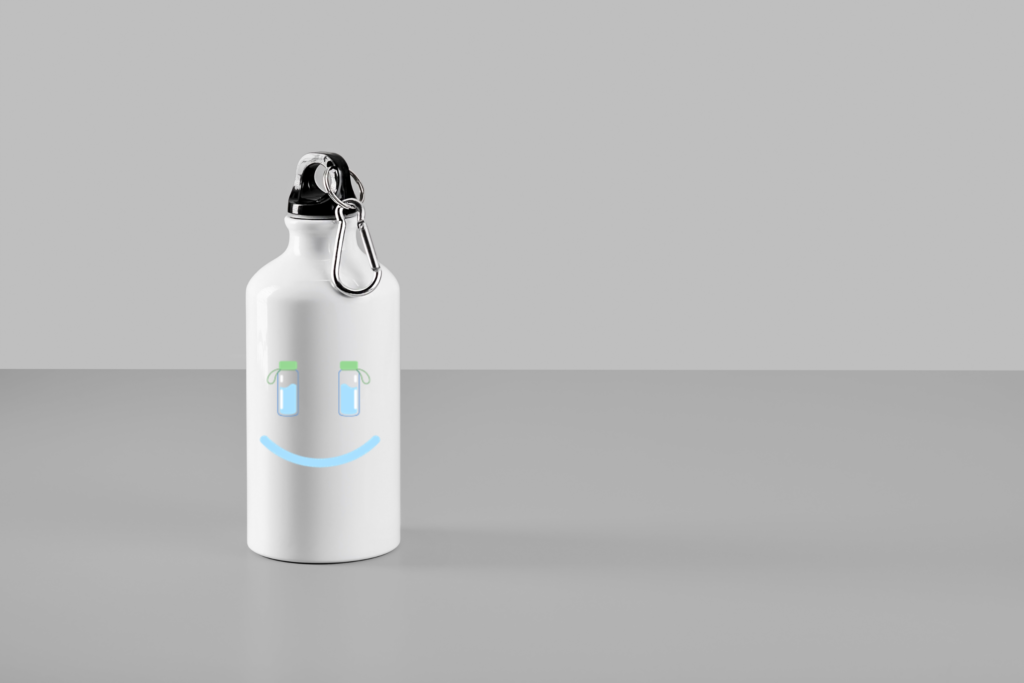 custom stainless steel water bottle with hook
