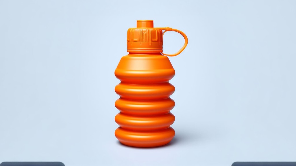 orange collapsible water bottle