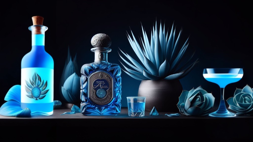 blue tequila bottle
