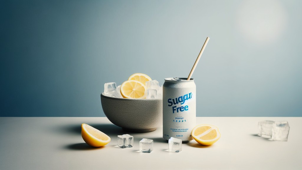 Sugar-Free Energy Drinks with lemons
