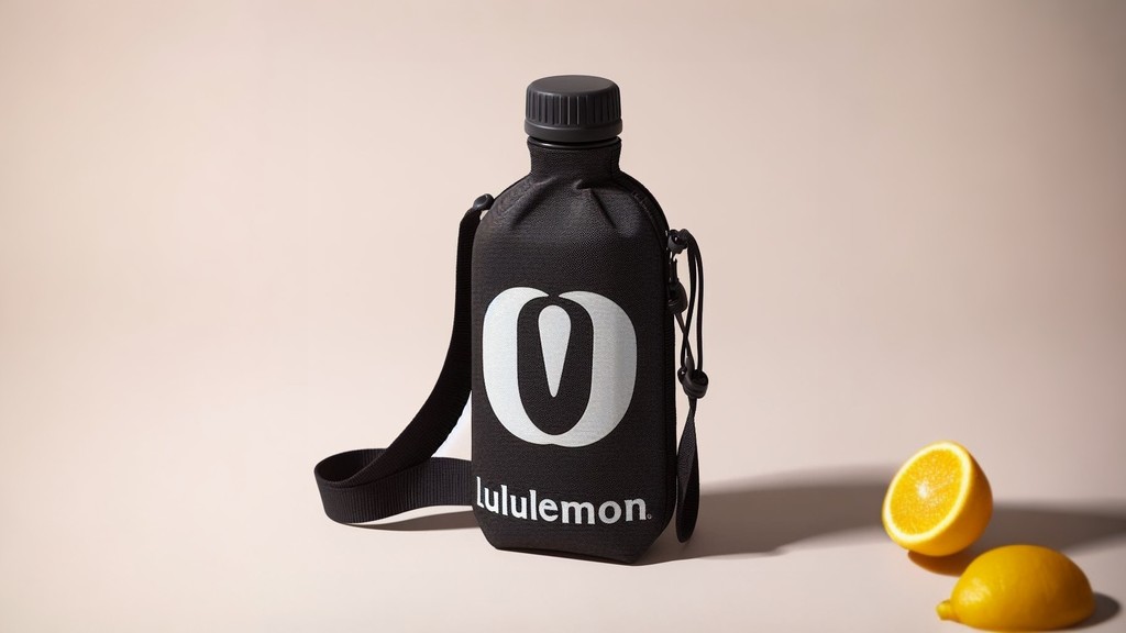 lululemon water bottle bag wit lime