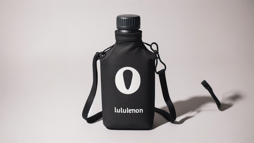 black lululemon water bottle bag 