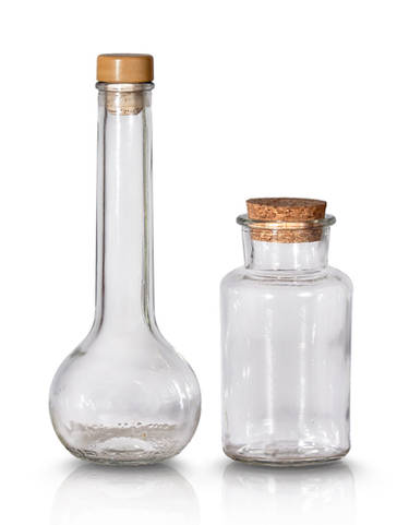 Glass Jar Bottles Rubber Stopper